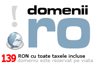 Domenii .ro cu 159 RON
